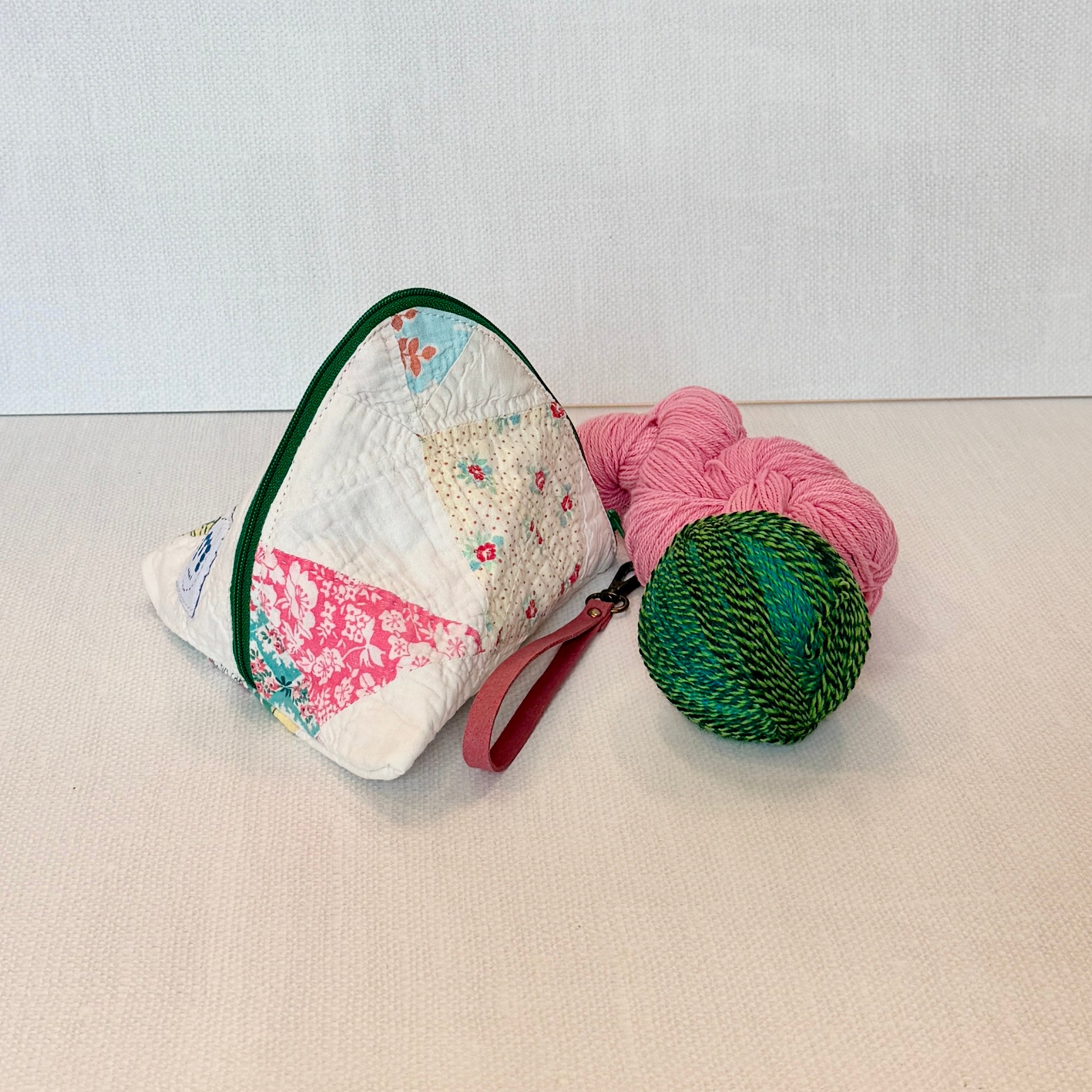 Triangle Zip Pouch  (Half Square Triangles)