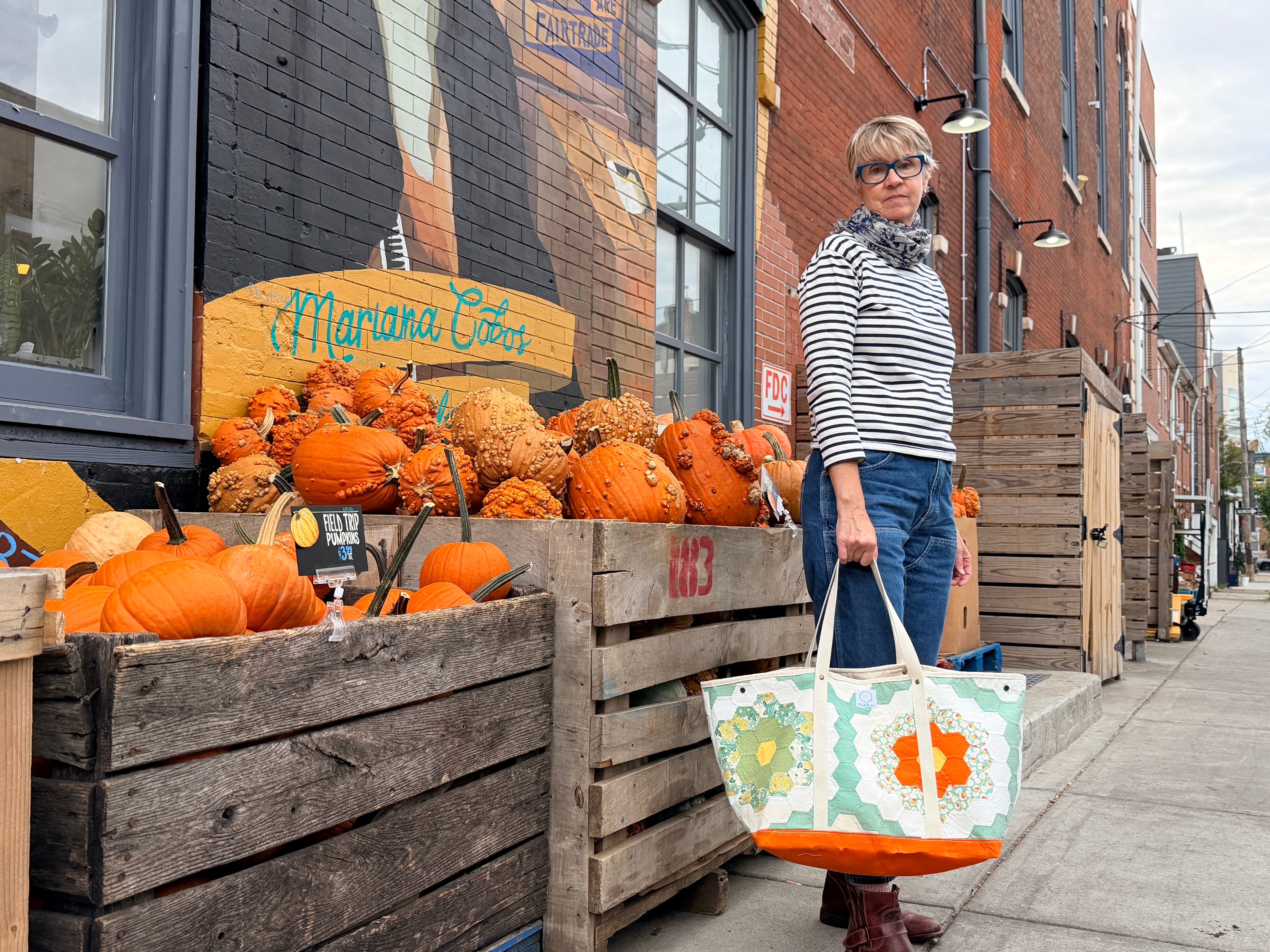 Waxed Canvas Tote Large (Orange #4)