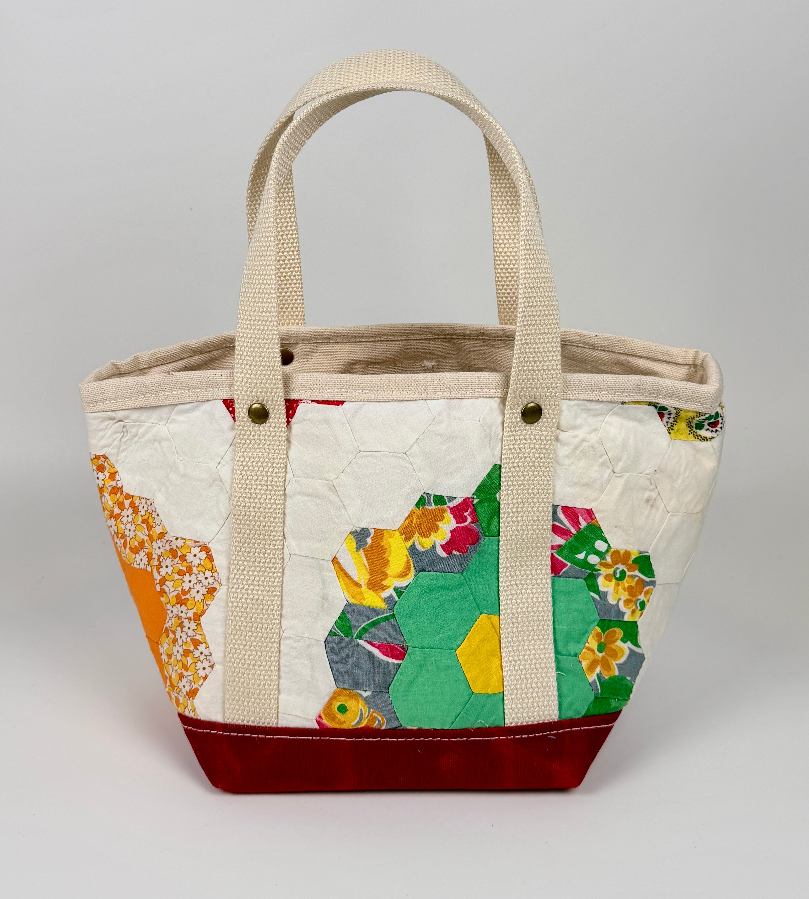 Waxed Canvas Tote Small (Chili Red #11)