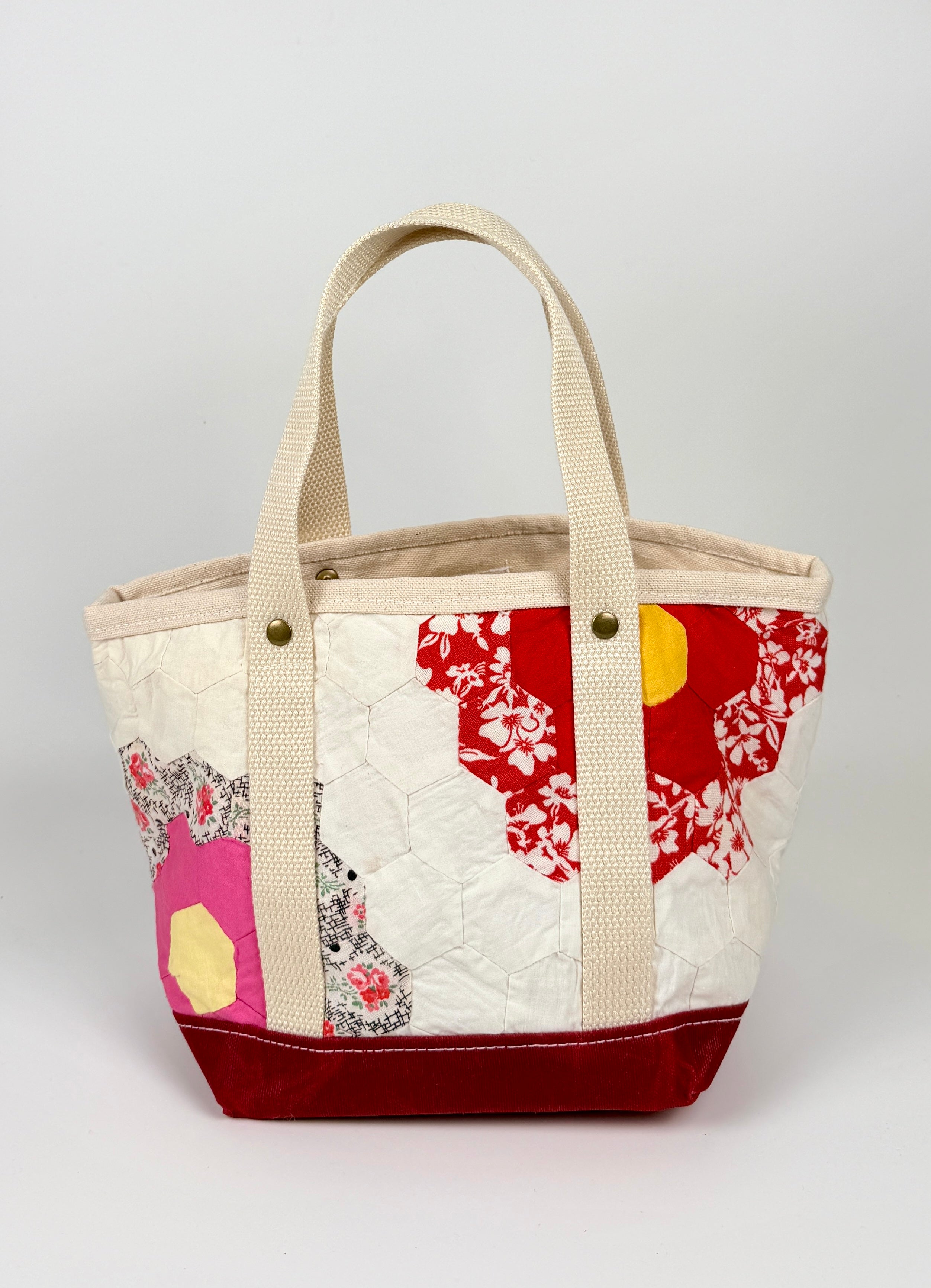 Waxed Canvas Tote Small (Chili Red #4)