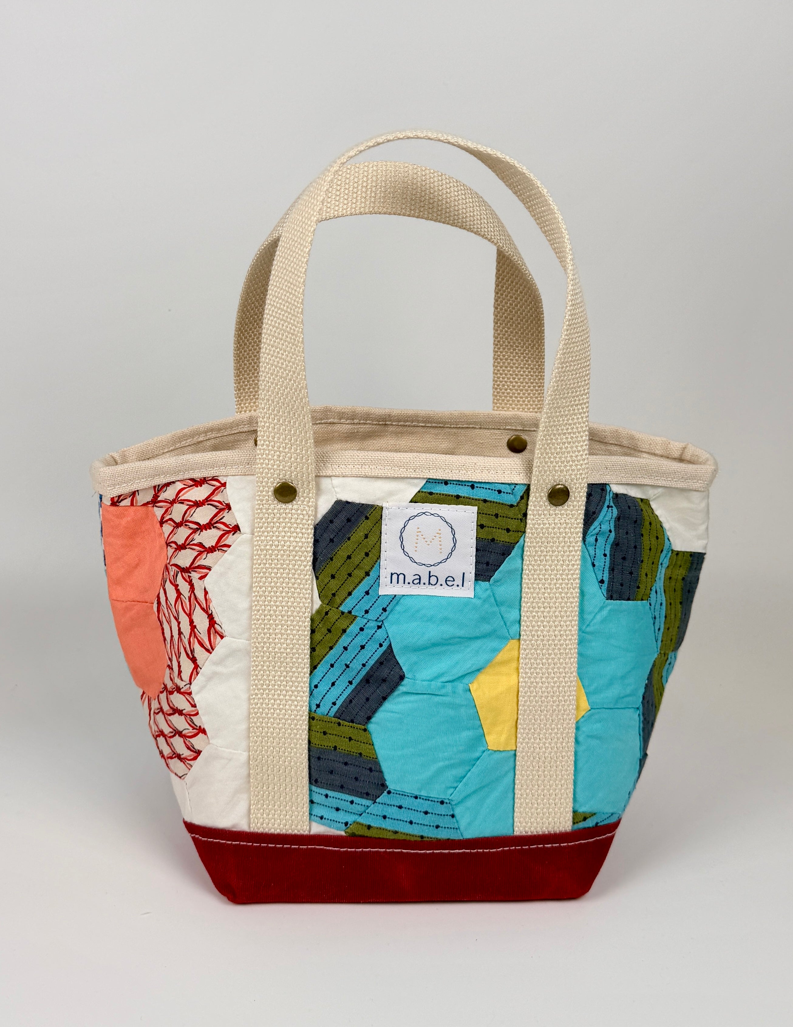 Waxed Canvas Tote Small (Chili Red #8)