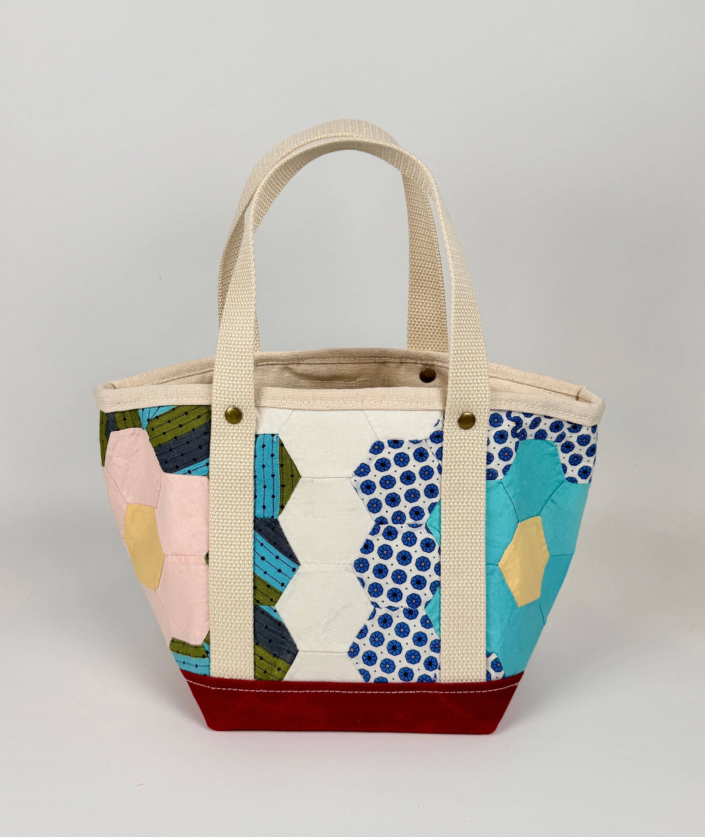 Waxed Canvas Tote Small (Chili Red #8)