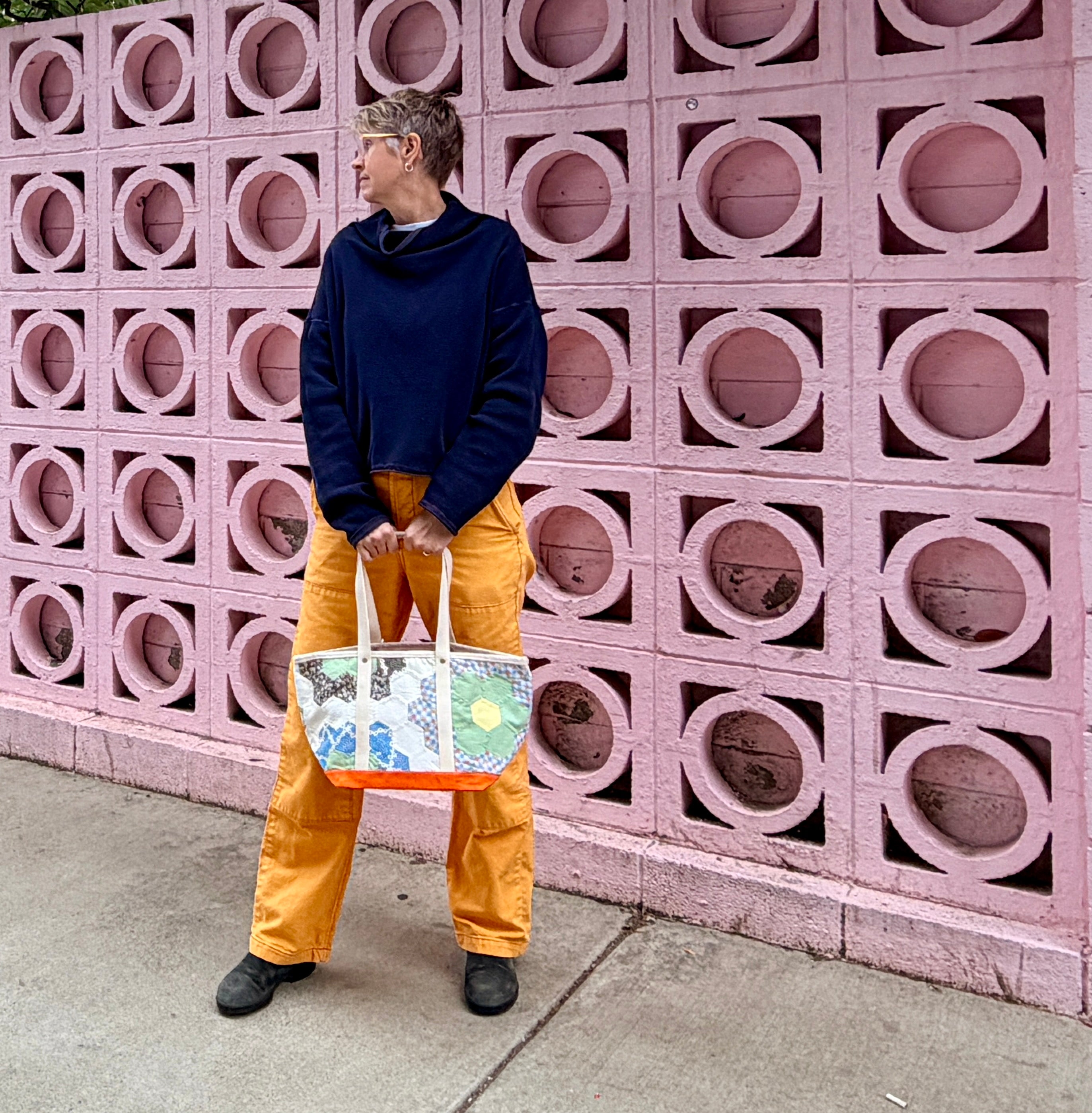 Waxed Canvas Tote Medium (Orange #1)