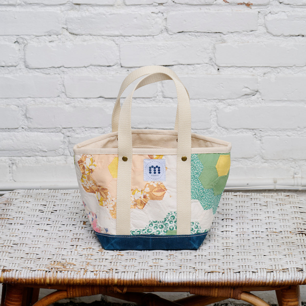 Waxed Canvas Tote Small (Blue #9)