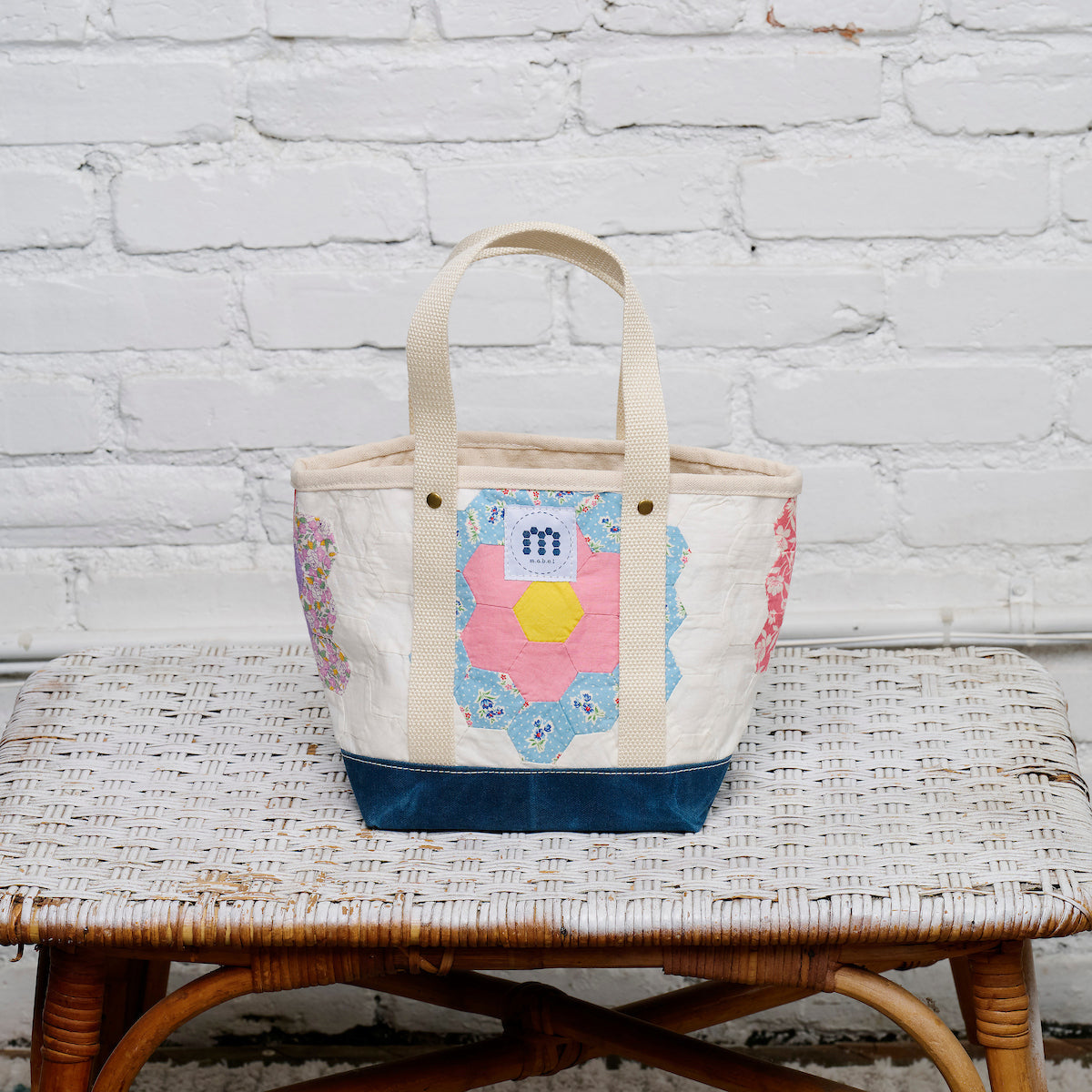 Waxed Canvas Tote Small (Blue #3)