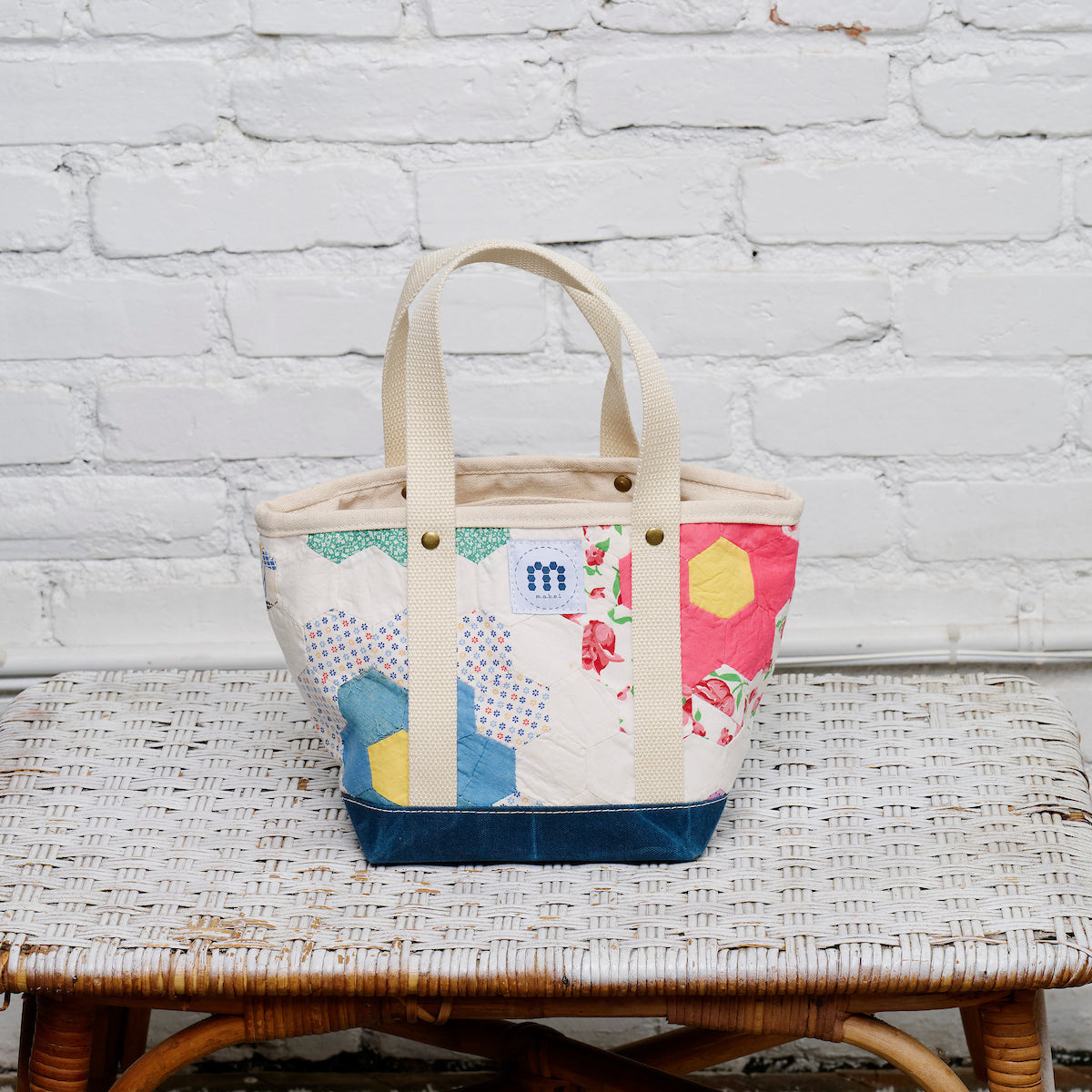 Waxed Canvas Tote Small (Blue #6)