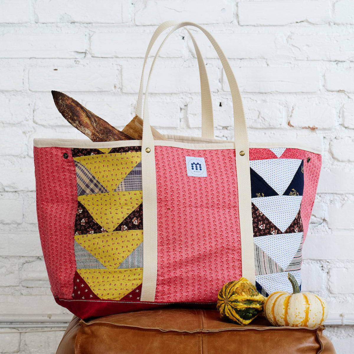 Waxed Canvas Tote Large (Chili Red #1)