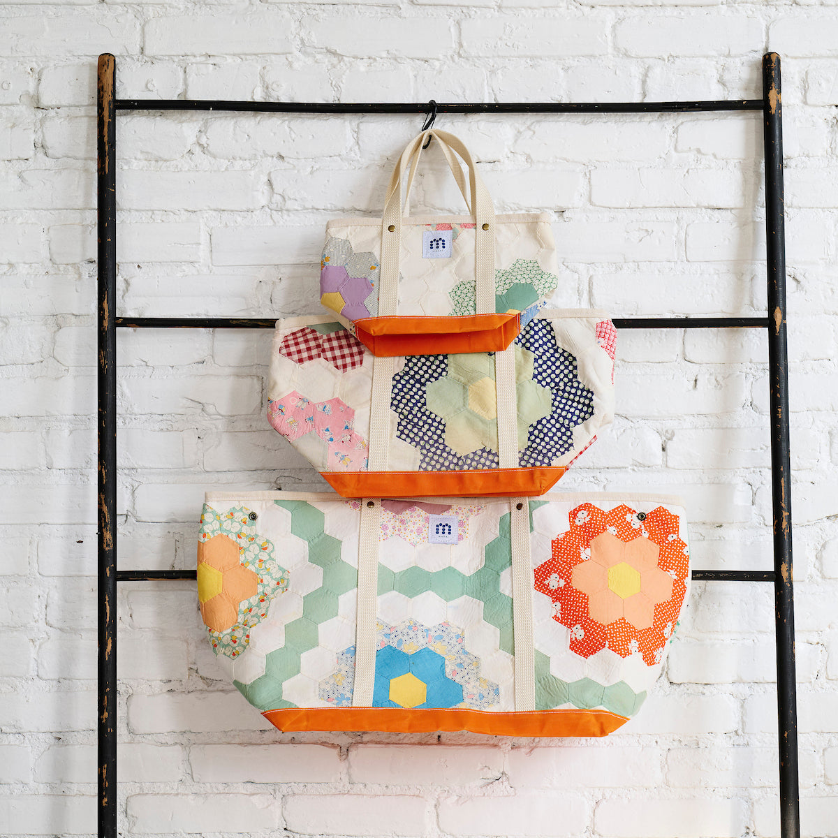 Waxed Canvas Tote Medium (Orange #1)