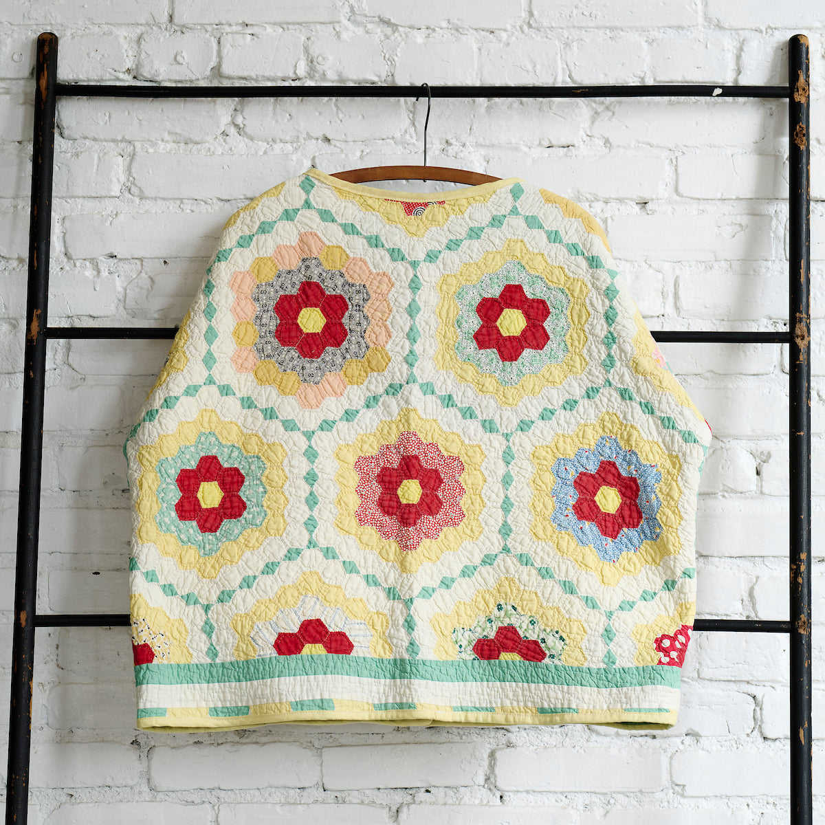 Flower Garden (with green) Quilt Coat