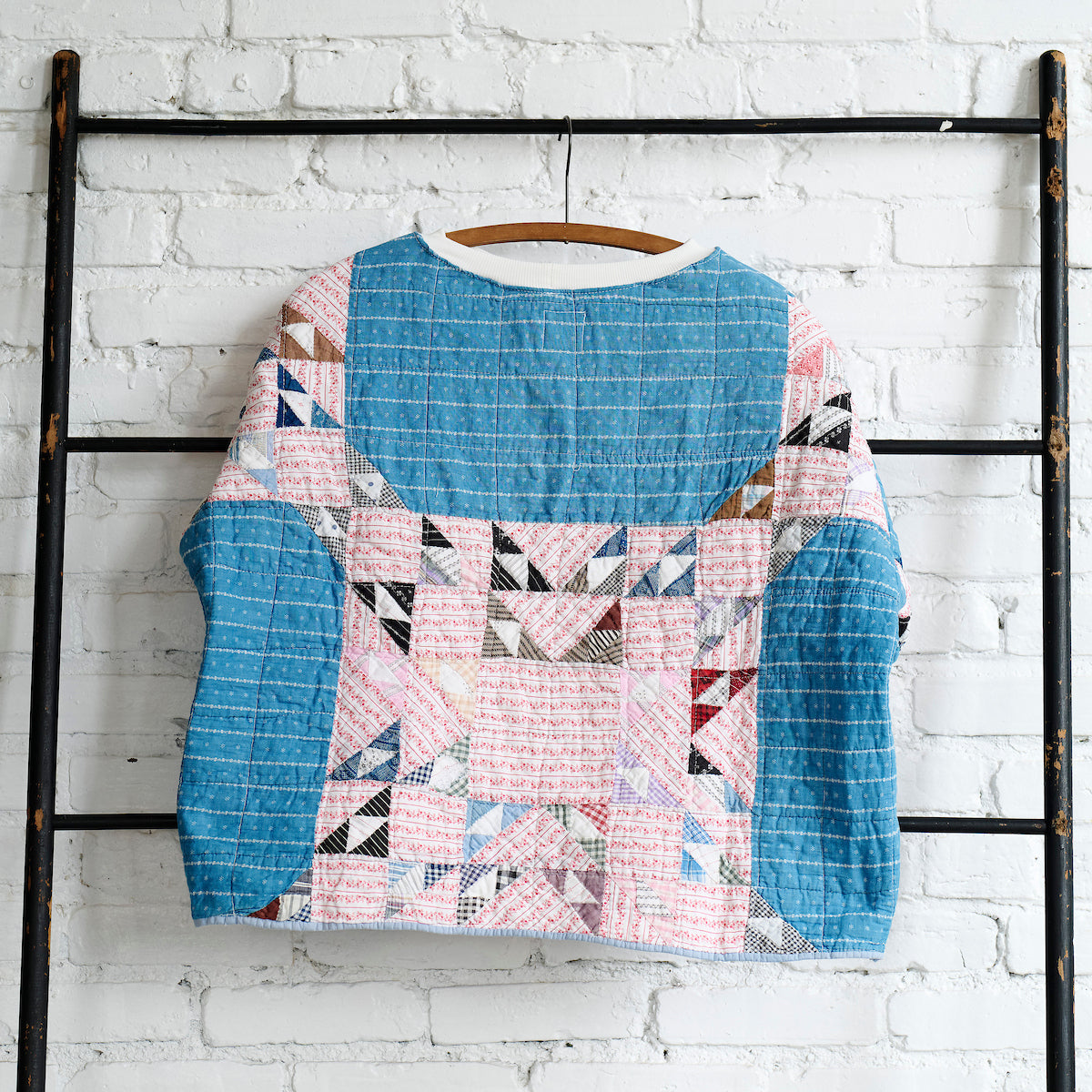 Blue & Red Flying Geese Popover