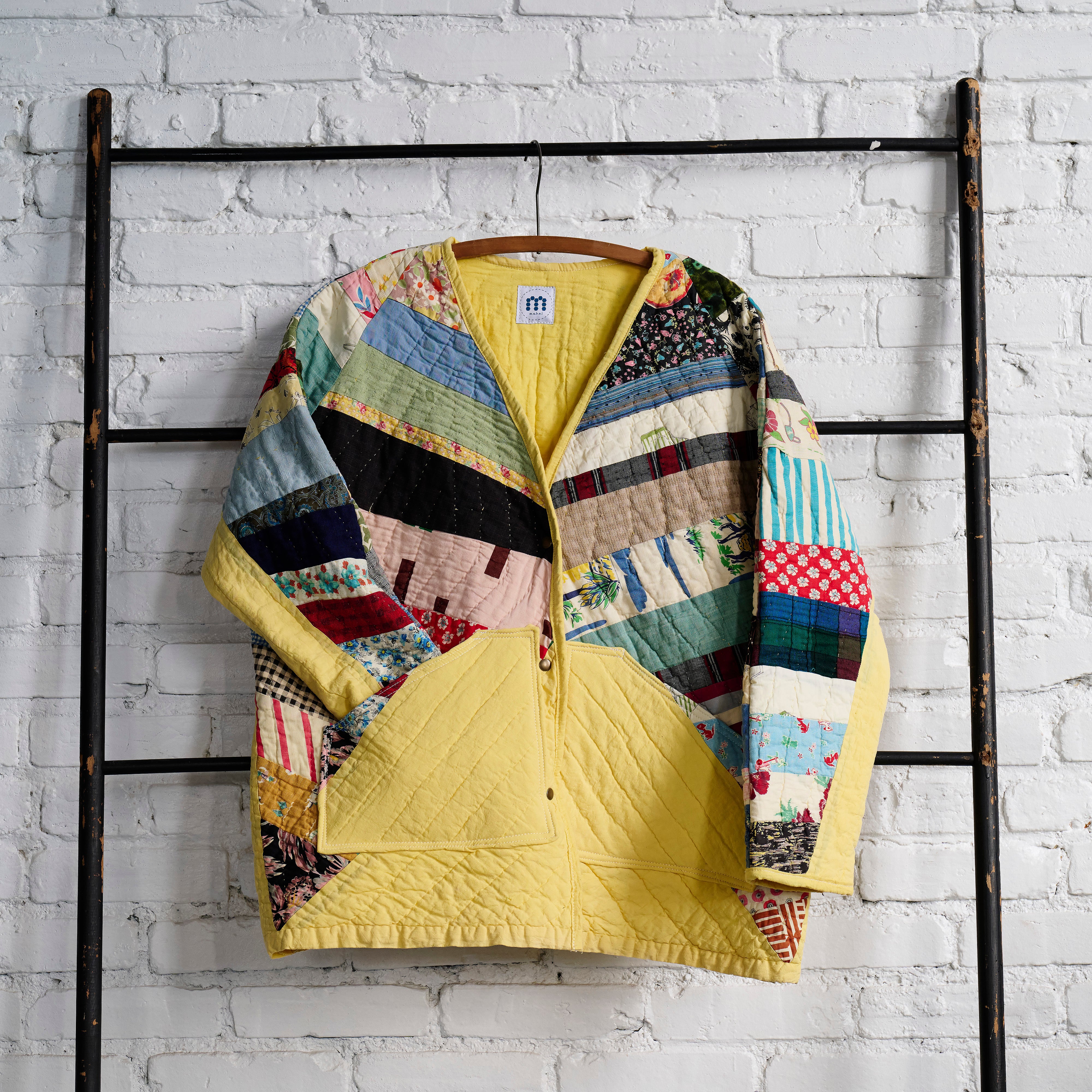 Quilt Cardi (Yellow Texas Lone Star)