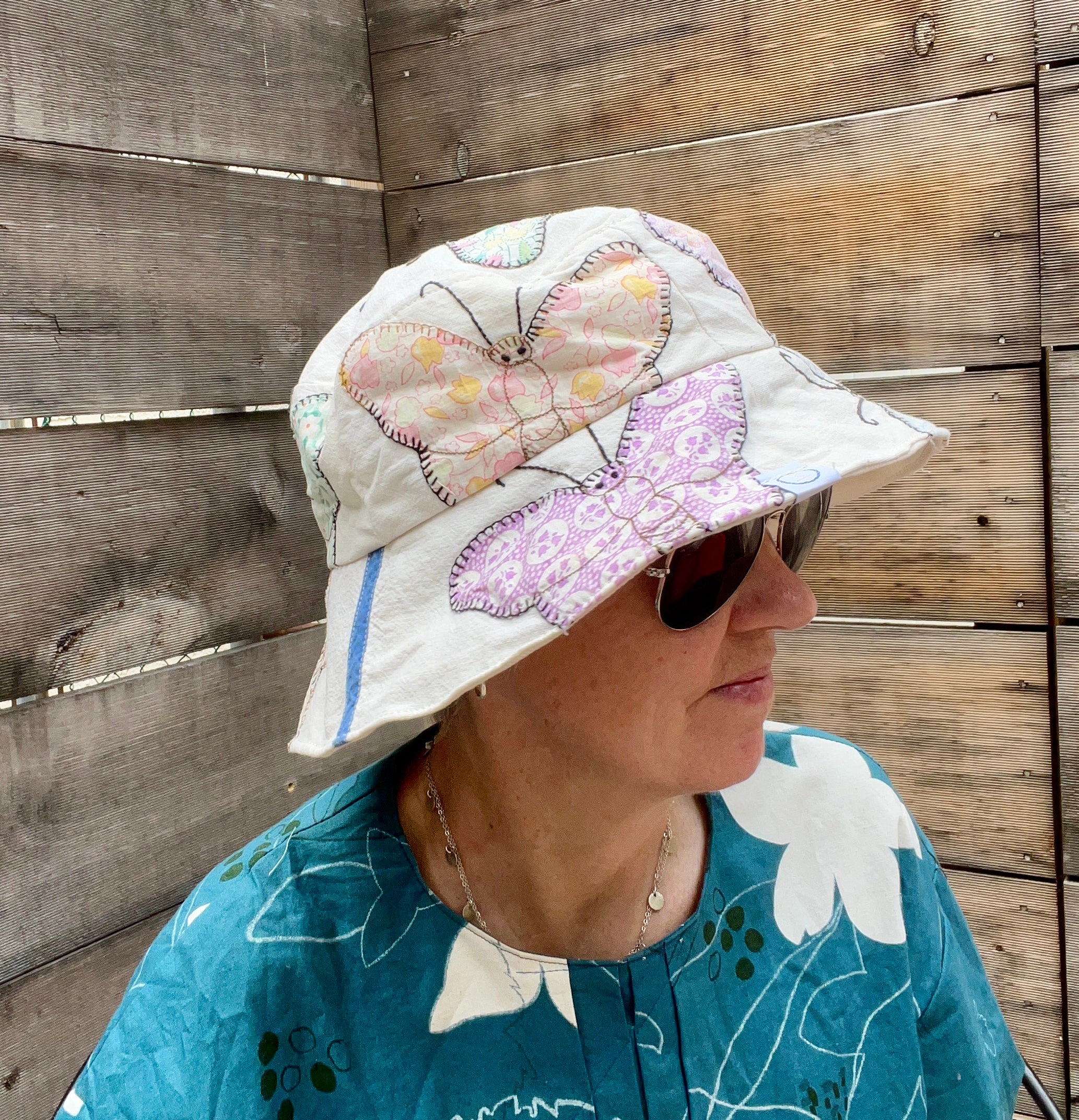 Reversible Butterfly Bucket Hats (Natural)