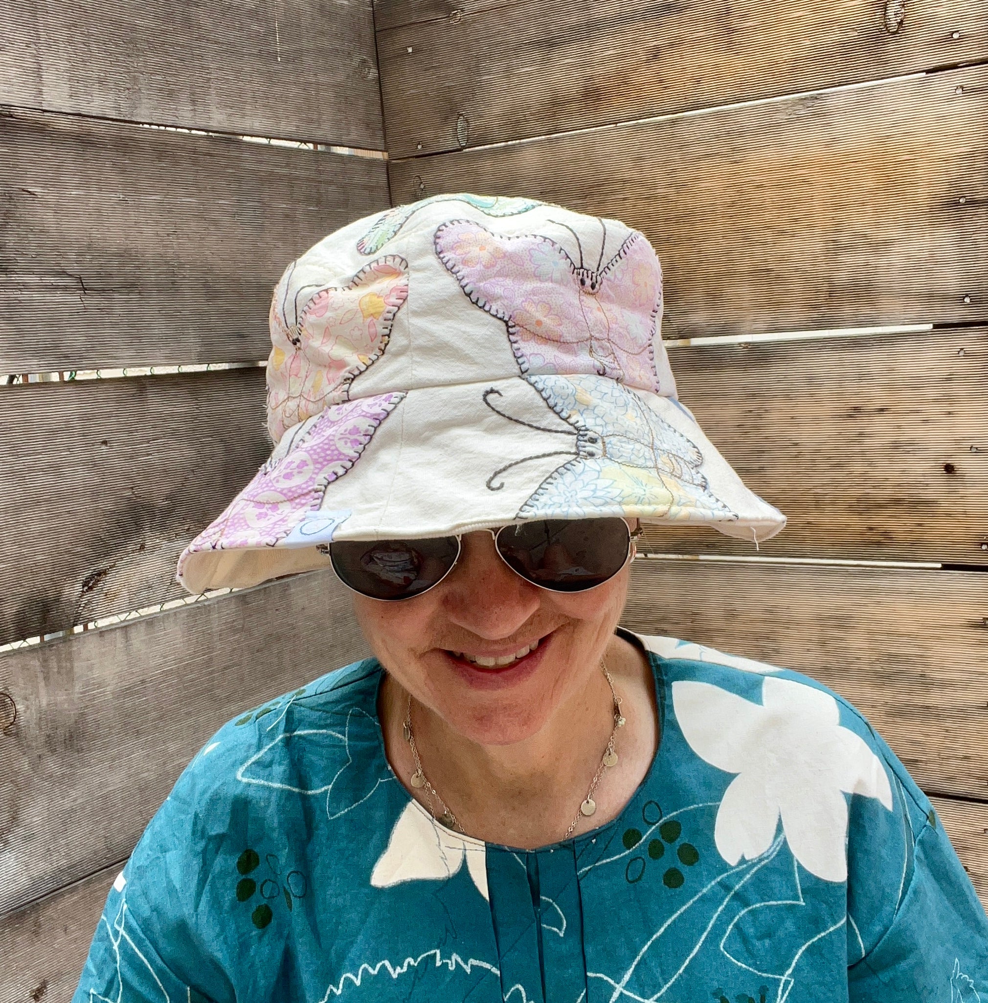 Reversible Butterfly Bucket Hats (Natural)