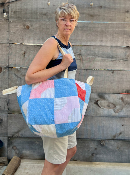 Cubed Tote_Chambray Bowtie