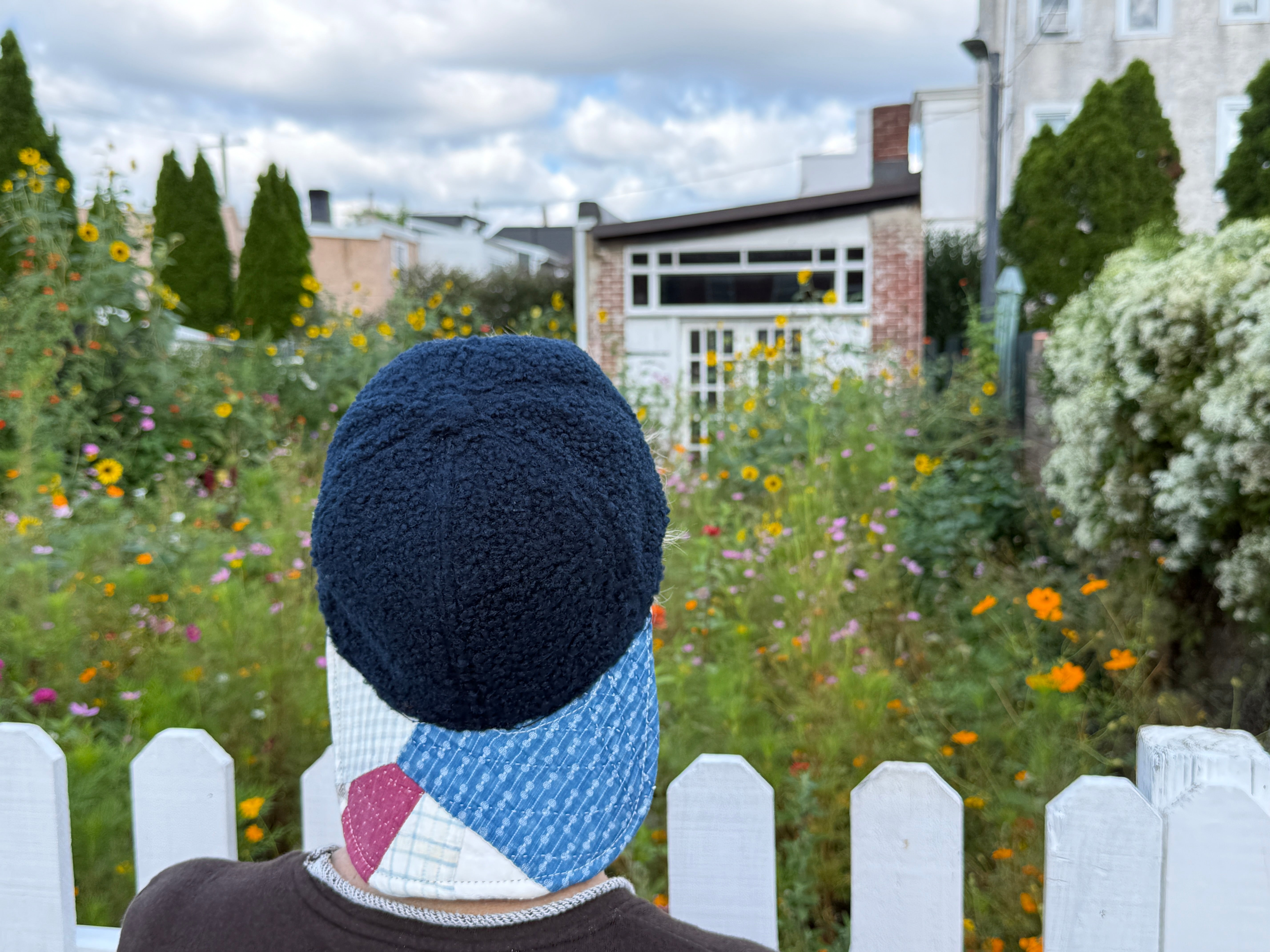 Wooly Quilt Caps (Mustard with Dresden Plate)