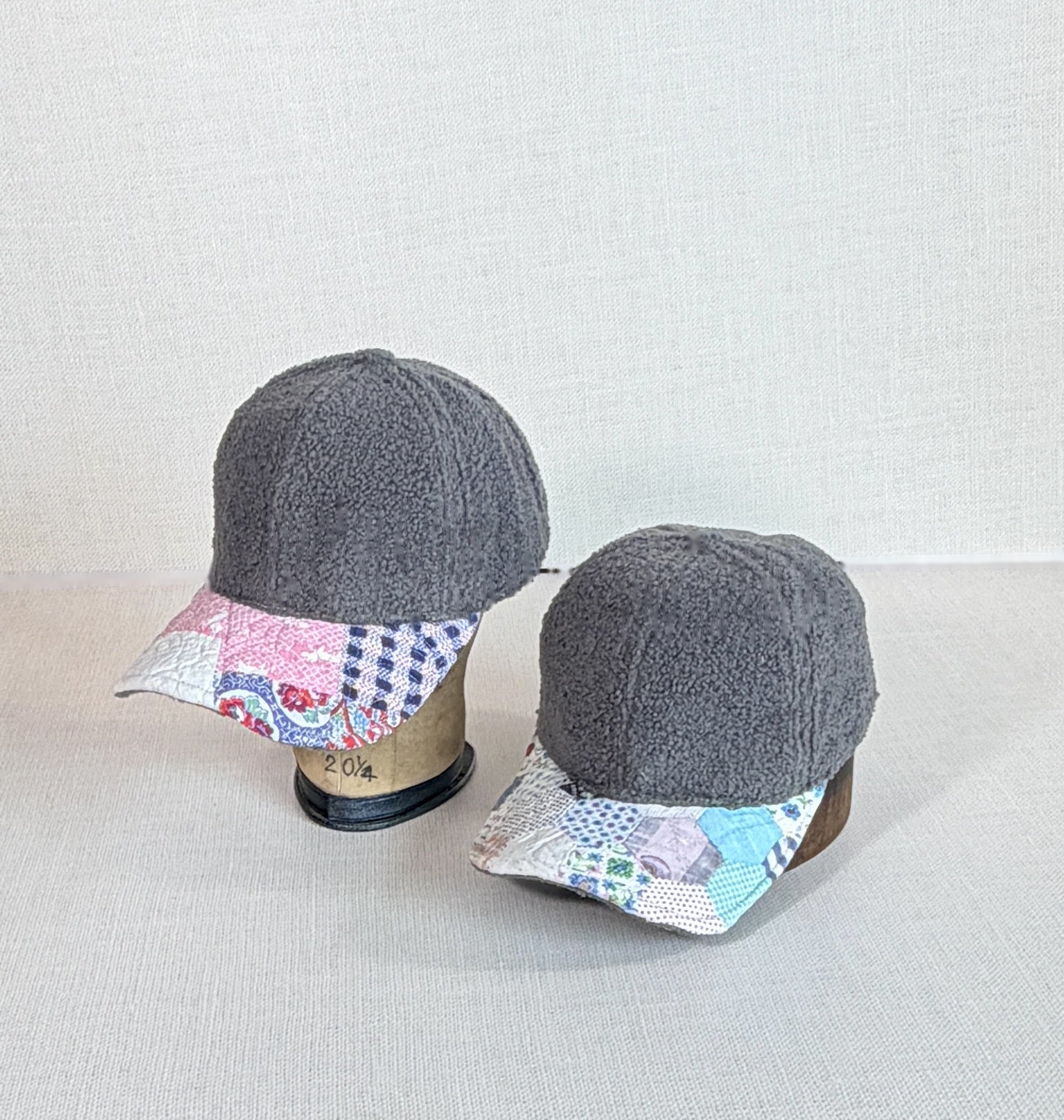 Wooly Quilt Caps (Gray with Hexies)