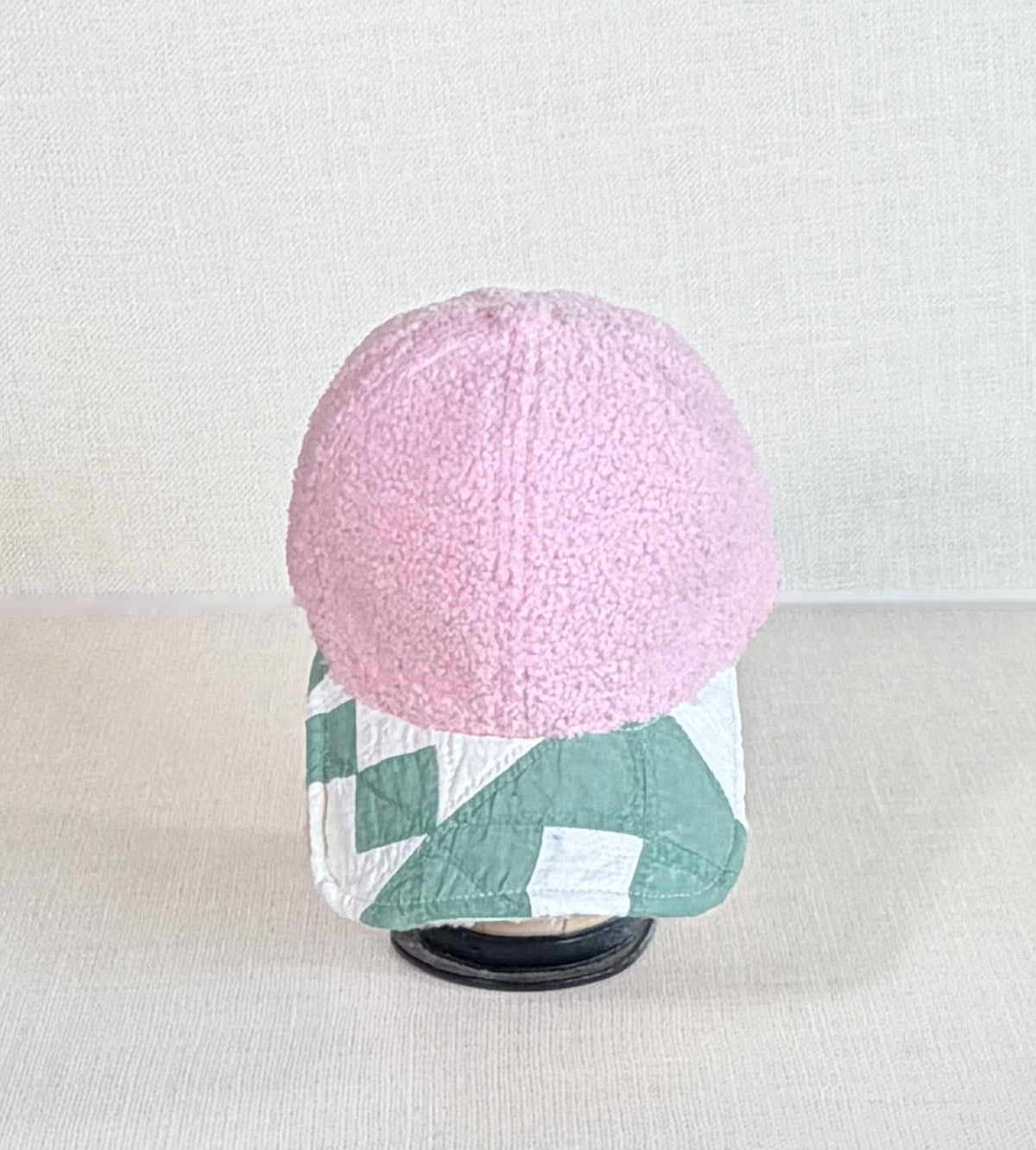 Wooly Quilt Caps (Pink with Green Jacob's Ladder)