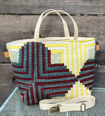 Studio Tote 2.0 - Manx Log Cabin