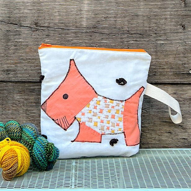 Puppy Wristlet (Orange with MCM Sweater))