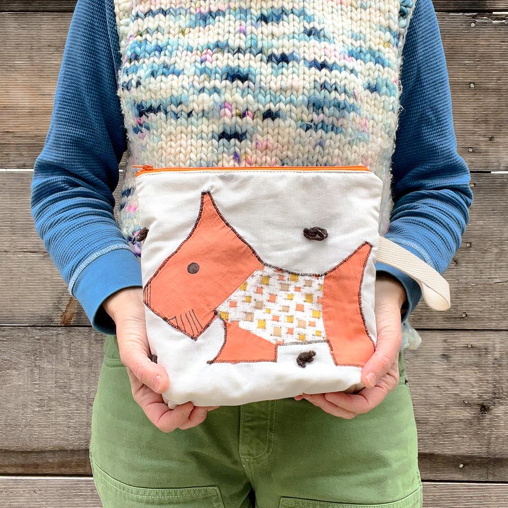 Puppy Wristlet (Orange with MCM Sweater))