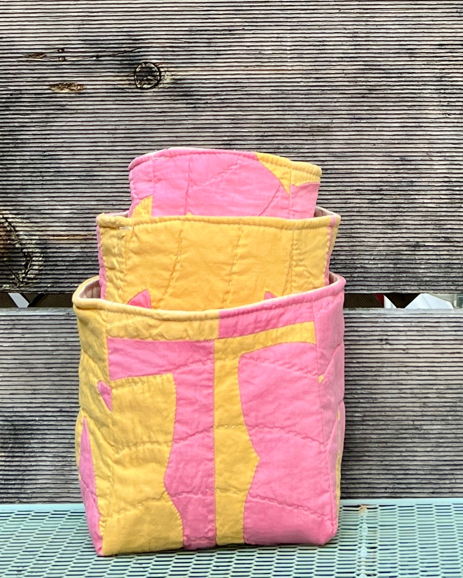 Nesting Bins (Pink & Yellow Hawaiian)