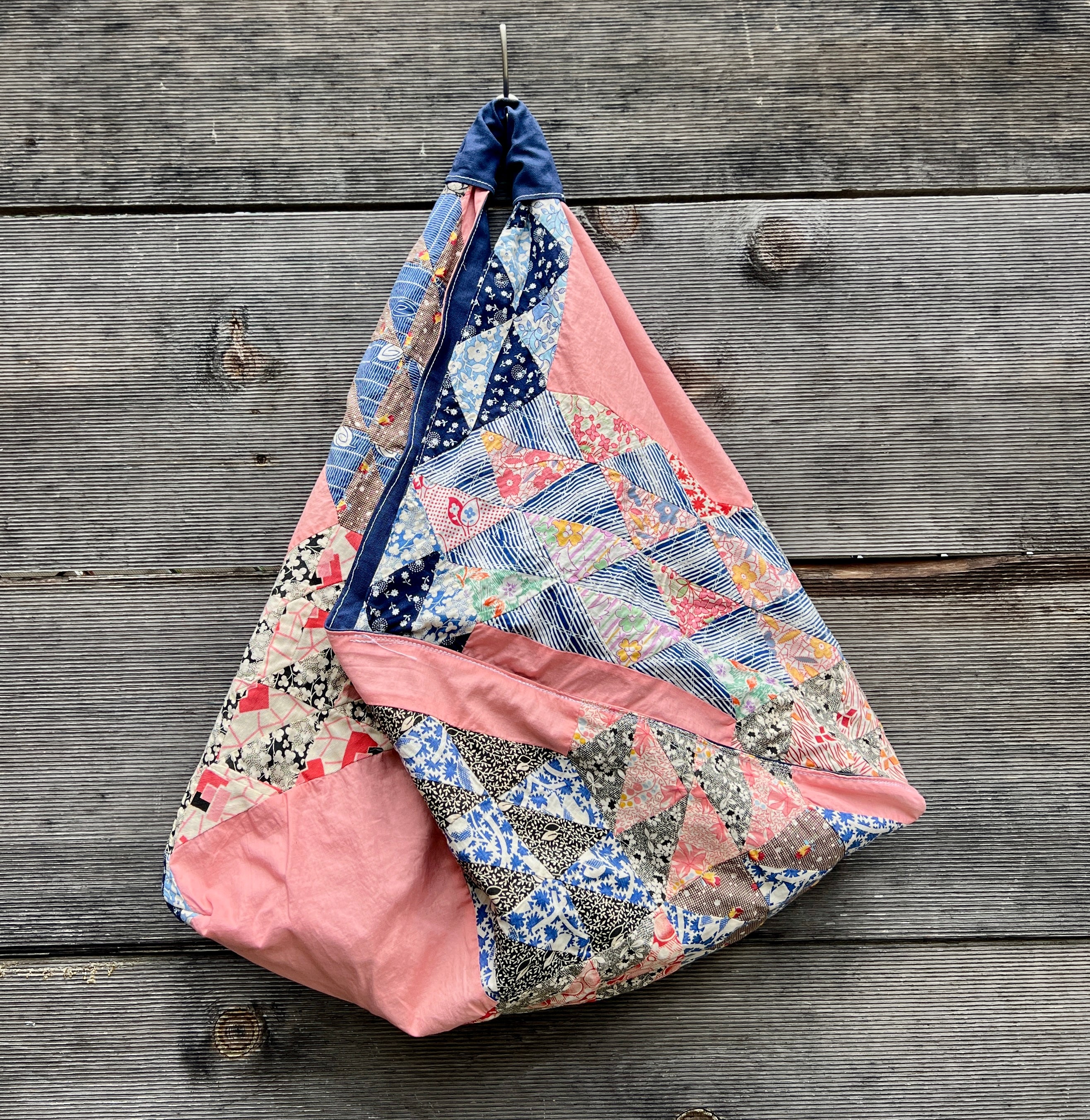 Origami Tote (Pink Ocean's Wave)