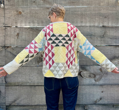 Quilt Coat  (Yellow Ocean Wave)