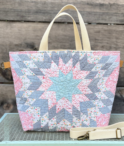 Studio Tote 2.0 - Pink 8 Point Star