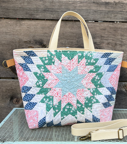 Studio Tote 2.0 - Pink 8 Point Star