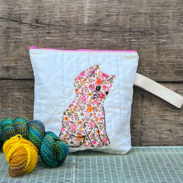 Kitten Wristlet (Peachy Pink Floral)