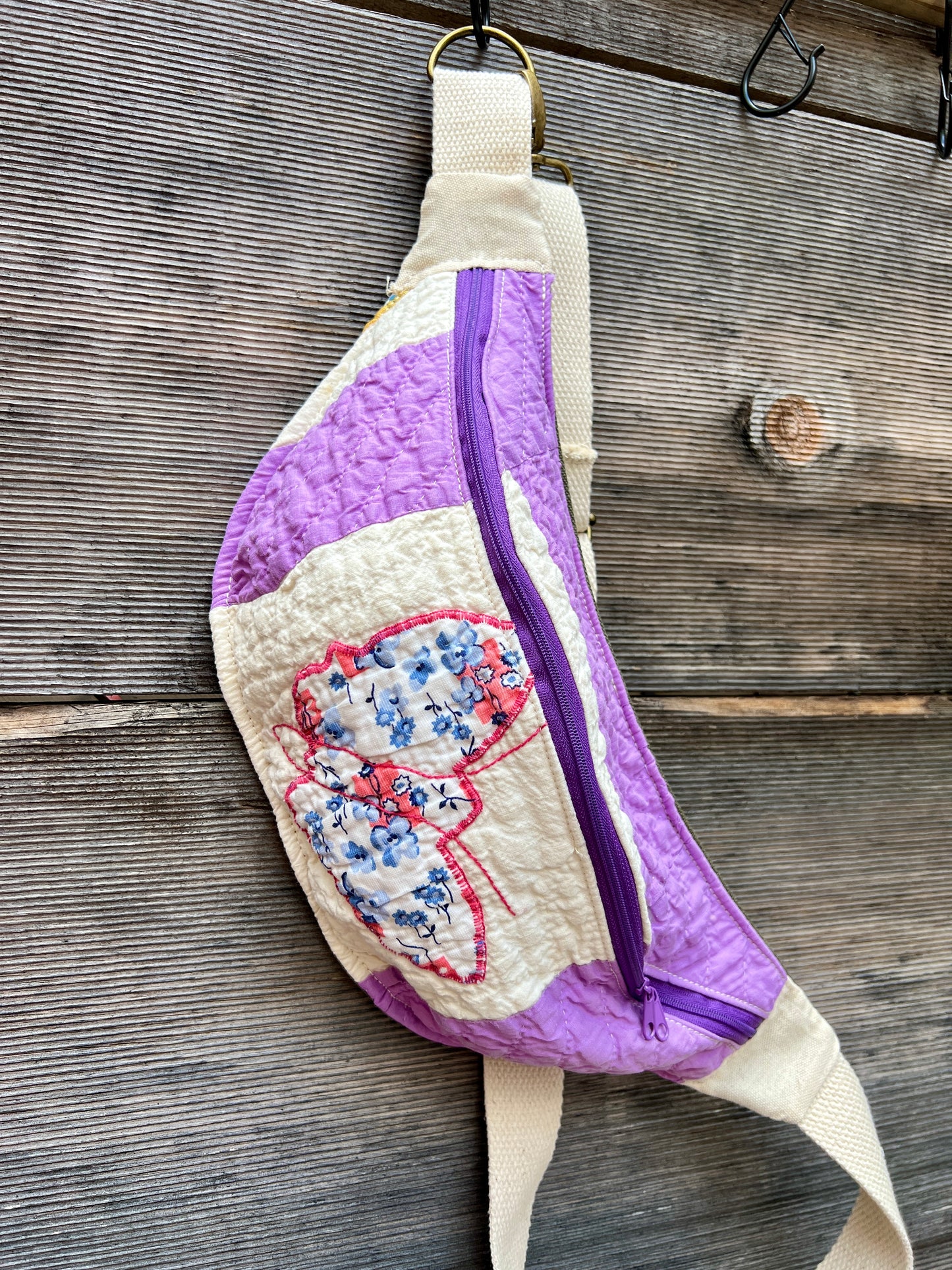 Sling Bag (Butterfly with Purple Sashing)