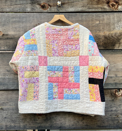 Quilt Coat  (Pastel Rails)